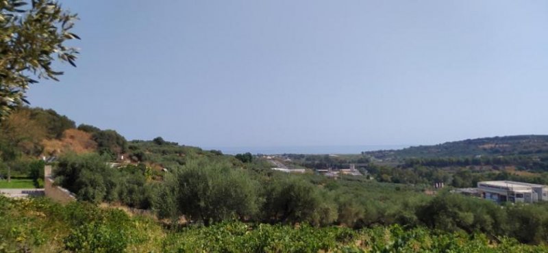 Polemarchi Kreta, Polemarchi: Grundstück in schöner Landschaft mit Meerblick zu verkaufen Grundstück kaufen